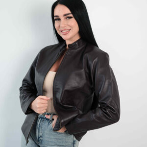 RACER BROWN LEATHER JACKET