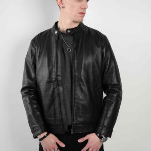 LEATHER BIKER JACKET