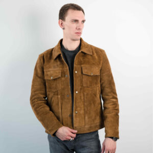 LUXURY SUEDE BROWN LEATHER JACKET